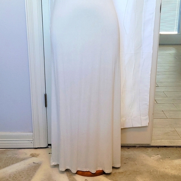 Cristinalove White Grecian Halter Maxi Dress - Picture 2 of 7
